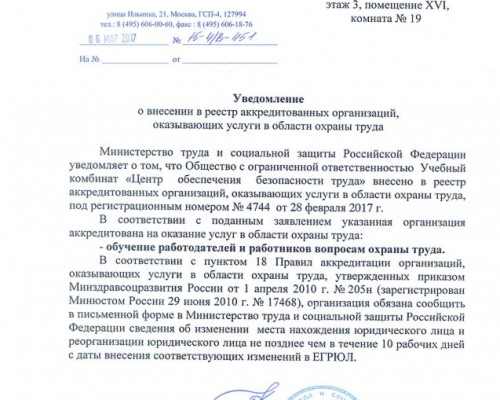 Внесение в реестр 